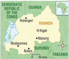 Map of Rwanda